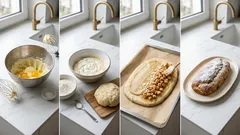 Saftiger Apfel-Quarkstollen mit Marzipan – ohne Gehzeit, perfekt für den Advent