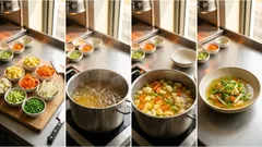 Klassische Gemüsesuppe in klarer Brühe – schnell gekocht und wunderbar aromatisch