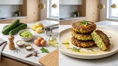 Zucchini-Frikadellen mit Kartoffeln: außen knusprig, innen saftig – so gelingen sie
