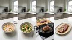 Lammrollbraten wie von Oma: saftig aus dem Ofen mit Erbsen-Minze-Füllung