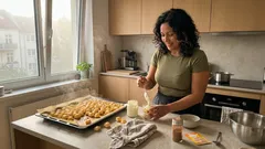 Schnelles Dessert im Glas: Blätterteig-Schichtbecher mit Sauerrahmcreme in 25 Minuten