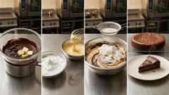 Puristischer Schokokuchen mit 70% Schokolade – innen leicht fudgy, außen fein gebacken