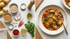 Kartoffelpfanne mit Kichererbsen & Cannellini – ein veganes One-Pan-Wohlfühlessen