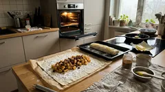 Apfelstrudel aus Lavash: schnelles Rezept mit saftiger Füllung und knuspriger Hülle