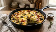 Rosenkohl-Frittata aus dem Ofen – mit Mozzarella und Parmaschinken