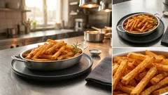 Knusprige Backofen-Pommes wie aus der Fritteuse – mit wenig Öl
