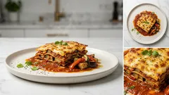 Einfache Gemüselasagne mit Vollkornblättern – saftig geschichtet und goldbraun überbacken