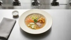 Klare Gemüsebrühe mit Einlage – kräftig gekocht, mit frischem Gemüse serviert